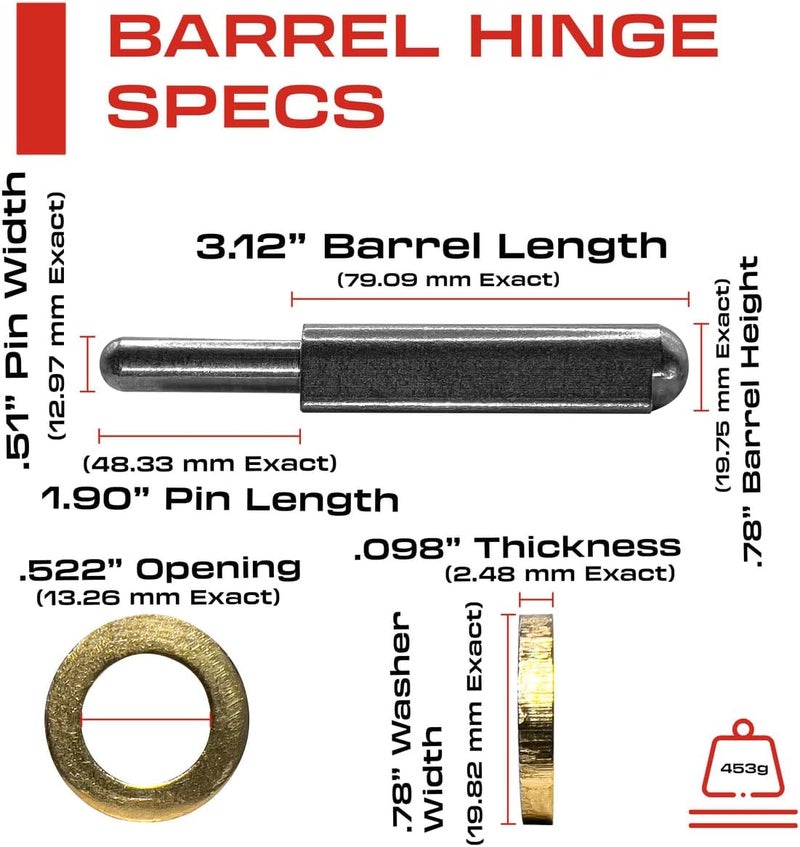 Sidco Supply 7” Inch Weldable Bullet Hinge – Heavy Duty Barrel Hinges – Weld On Gate Hinges – Weldable Door Hinges – Weld BBQ Smoker Hinge – 7.39" Inch x .98" Inch – Heavy Duty Steel Teardrop Body Pin Grease Zerk - Image 5